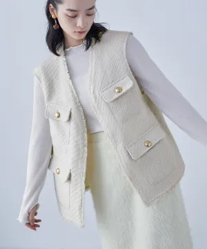 Tweed Fringe Vest