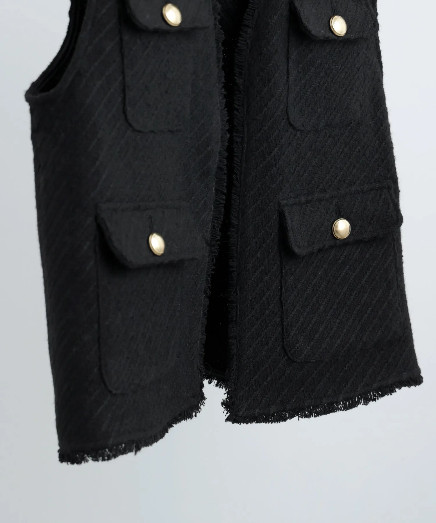 Tweed Fringe Vest