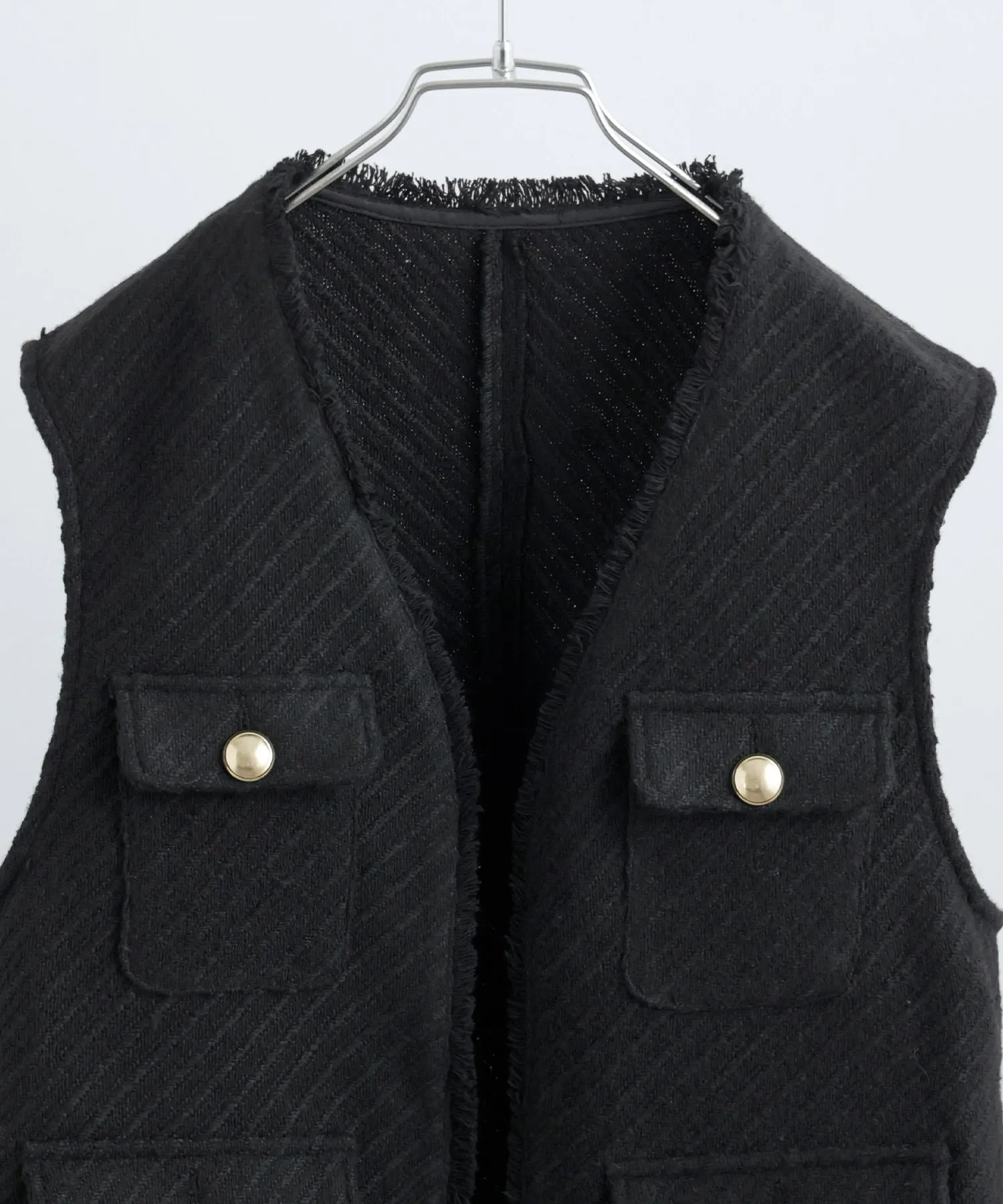 Tweed Fringe Vest