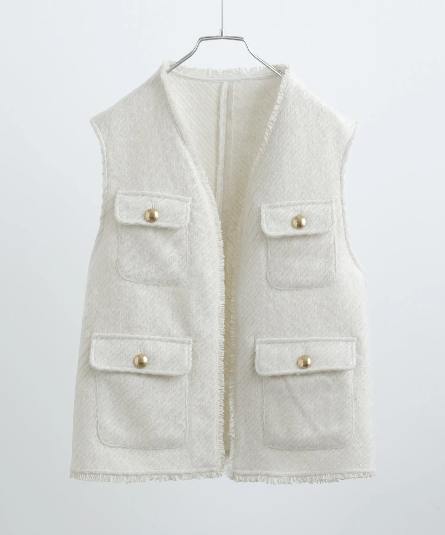 Tweed Fringe Vest
