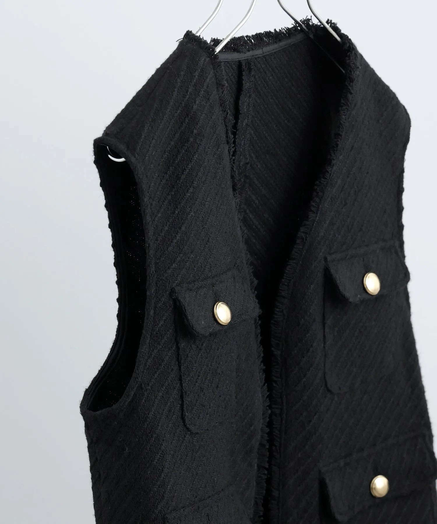 Tweed Fringe Vest