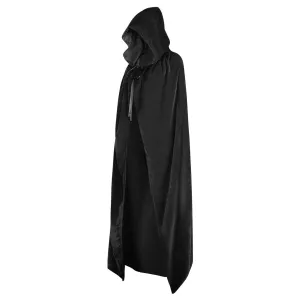 Unisex Halloween Hooded Cloak Full Length Velvet Cloak Witch Wizard Costume Cape Themed Party Cosplay Hooded Robe/1383/1025