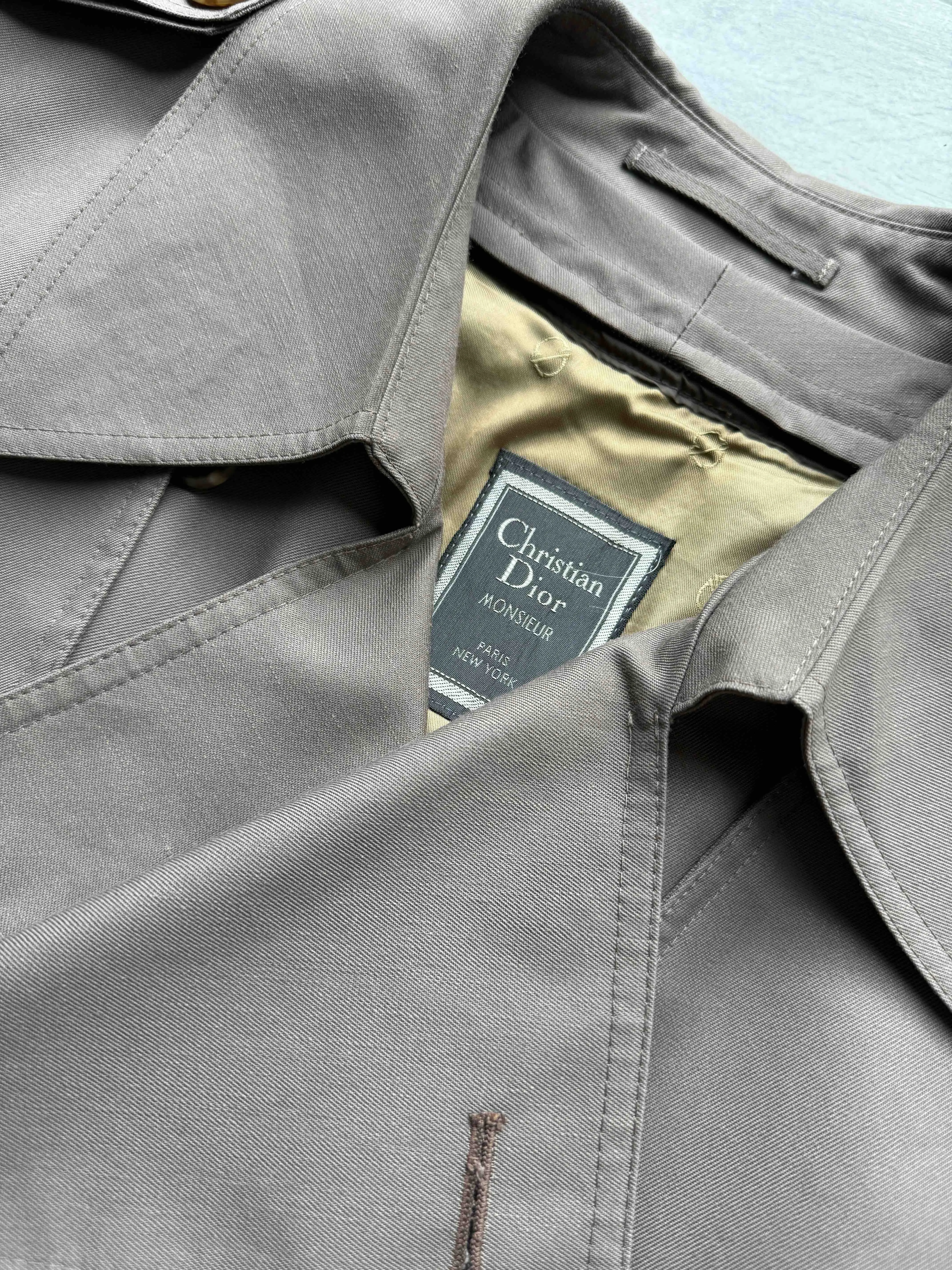 Vintage Christian Dior Monsieur trench coat 44R