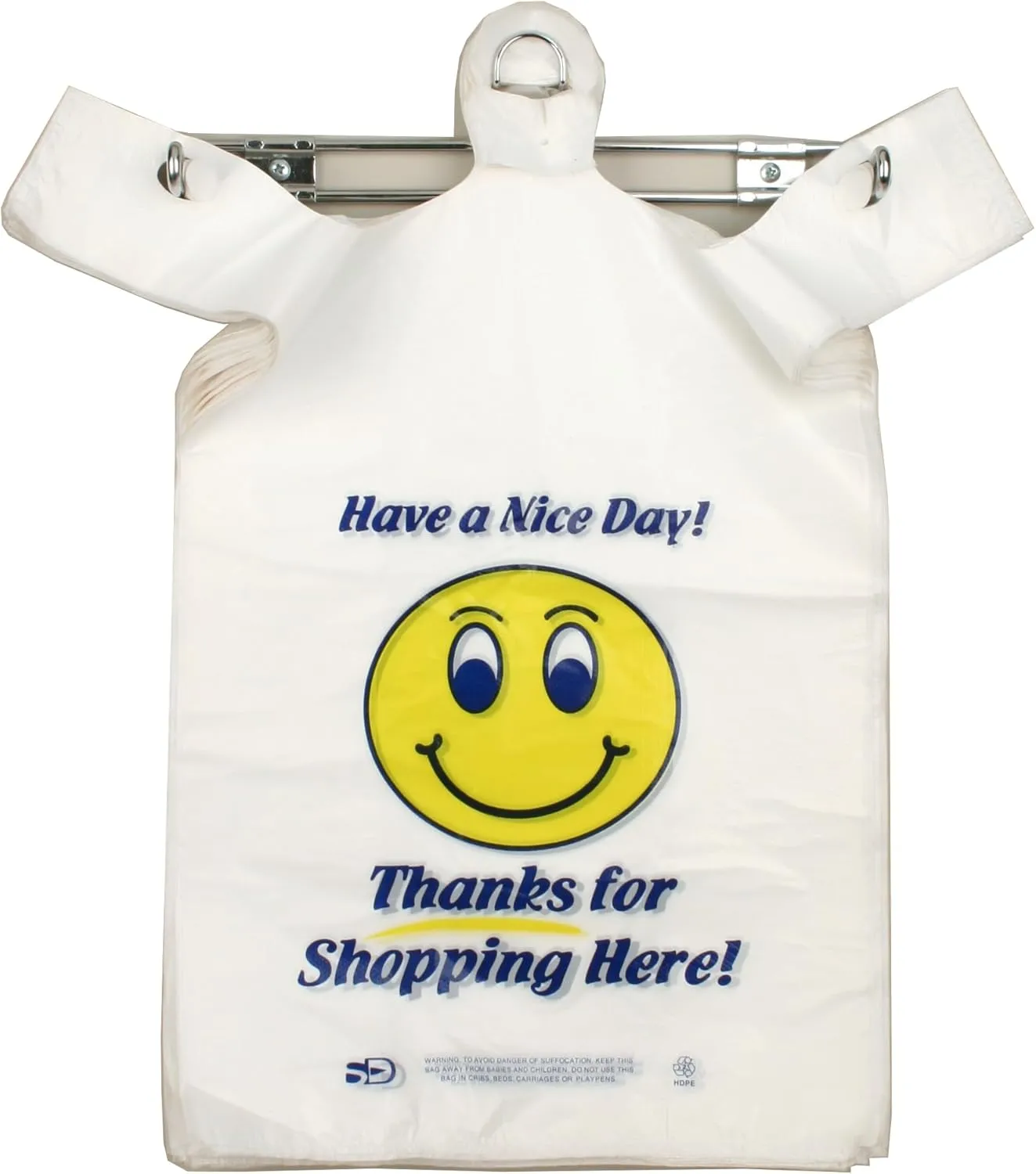 Wall Mount Plastic Grocery Bag Holder/Dispenser - T-Shirt Bag Rack - Includes Screws, 1 Unit