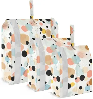 Watercolor Dots Packing Cubes for Travel 3 Set Compression Bags Luggage Packing Organizers for Organization