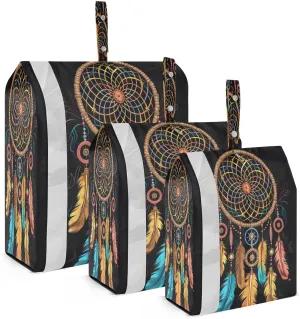 Watercolor Dreamcatcher Packing Cubes for Travel 3 Set Compression Packing Bags Luggage Cubes for Suitcase