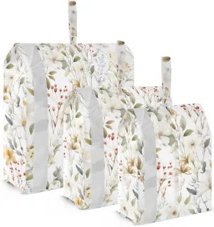 Watercolor Flower Leave Packing Cubes for Travel 3 Set Luggage Packing Cubes Luggage Bags for Packing