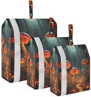 Watercolor Mushrooms Packing Cubes for Travel 3 Set Compressible Packing Cubes Luggage Packing Organizers for Luggage