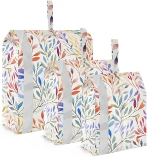 Watercolor Plant Branches Leaves Packing Cubes for Travel 3 Set Packing Compression Cubes Luggage Bags Organizer for Vacation Clothes