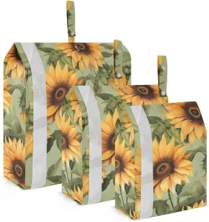 Watercolor Sunflowers Packing Cubes for Travel 3 Set Compression Bag Suitcase Organizer Bags Set for Organization