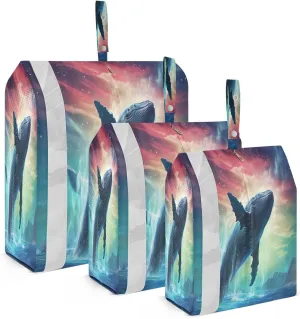 Whale Sea Colorful Packing Cubes for Travel 3 Set Compression Bag Suitcase Organizer Bags for Carry On