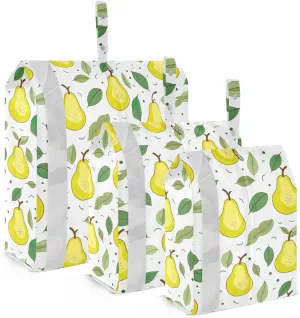 White Pears Packing Cubes for Travel 3 Set Travel Compression Bags Suitcase Organizer for Travel Essentials