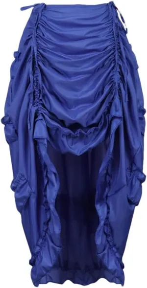 Women's Irregular Pleated Long Skirt Women's High Waisted Solid Color Party Dress