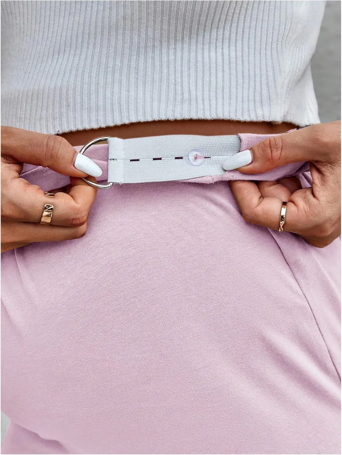 Women's Maternity Long Skirt High Waist Split Thigh Pregnancy Casual Bodycon Skirts