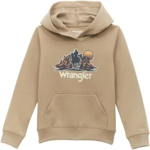Wrangler Boy's Cowboy Trench Coat Hoodie Tan S