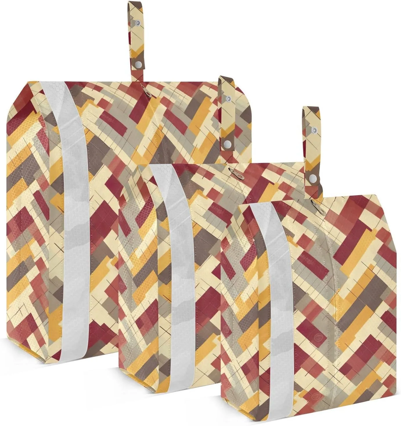 Yellow Red Plaid Packing Cubes for Travel 3 Set Travel Packing Cubes Luggage Organizers for Travel