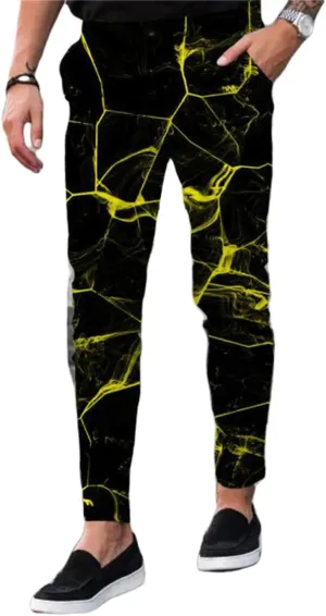 YIBIMOTTO Mens Slim Fit Dress Pants Stretch Plaid Slacks Skinny Checkered Chino Pants Blue Casual Business Suit Pant for Men,Yellow Crack,XL