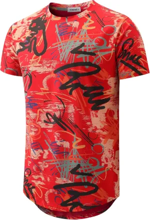 YININF Mens Hipster Hip Hop Short Sleeve Print T-Shirt Shirts Men