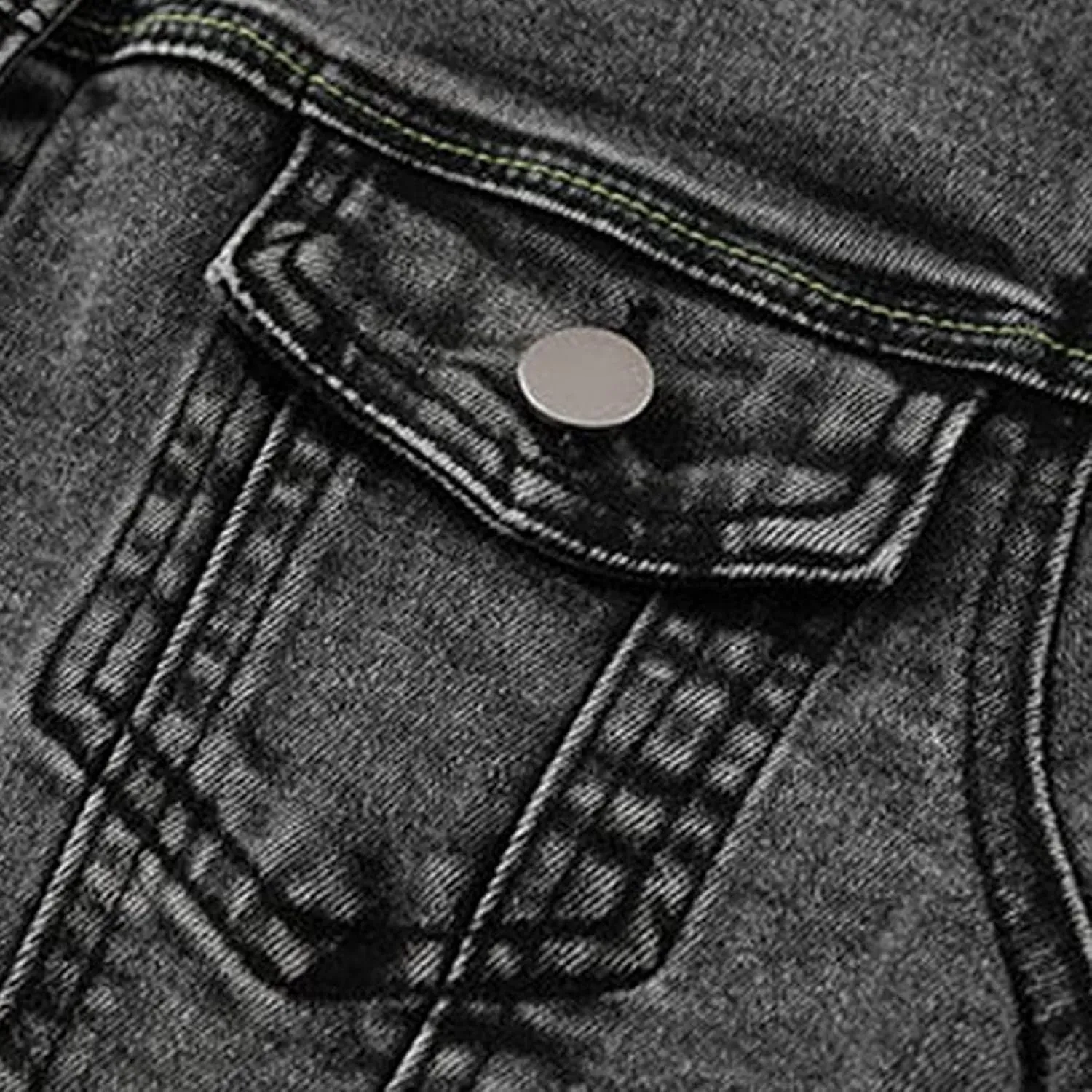 ZHUER Women's Oversize Denim Jacket Vintage Detachable Hoodies Casual Long Sleeve Button Up Boyfriend Jean Coat with Pocket